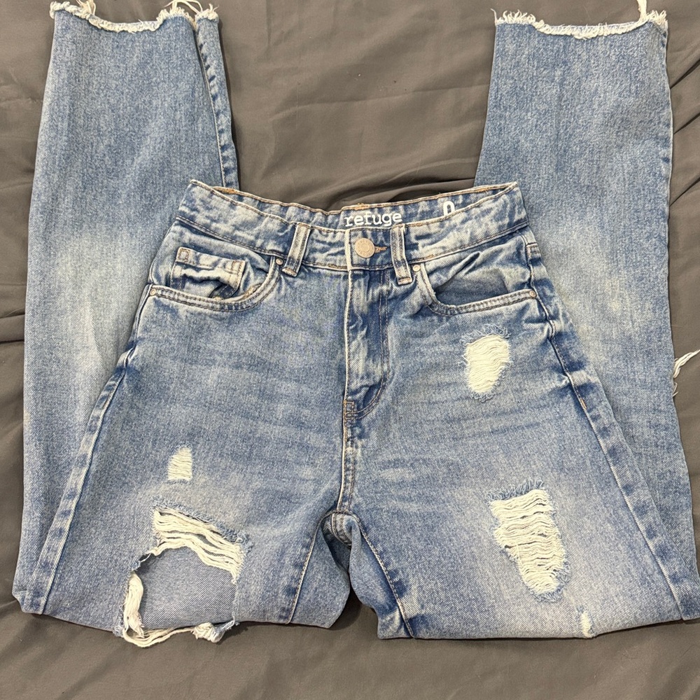 ✨ Refugé Vintage High-Rise Straight Jeans | Size 0 ✨ - Picture 2 of 5